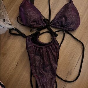 Shimmering Purple Bikini Set